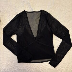 Abercrombie & Fitch Black Mesh Top